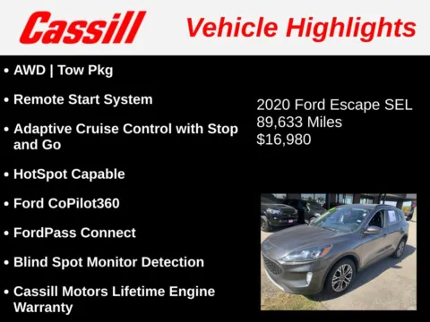 Another view of 2020 Ford Escape SEL for sale in Cedar Rapids, IA at Cassill Motors