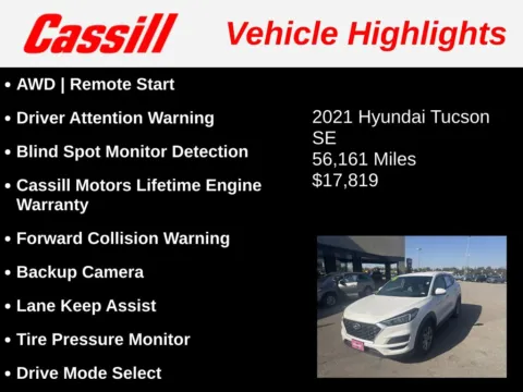 Another view of 2021 Hyundai Tucson SE for sale in Cedar Rapids, IA at Cassill Motors