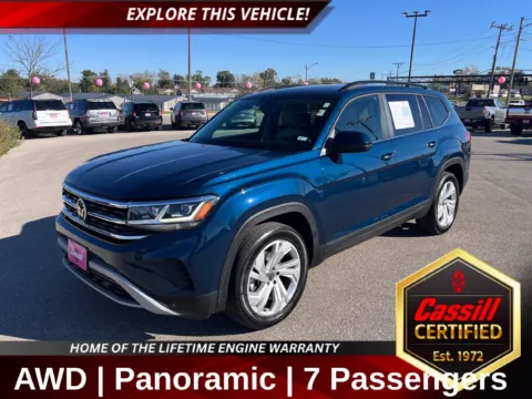 Blue 2021 Volkswagen Atlas 3.6L V6 SE w/Technology for sale in Cedar Rapids, IA