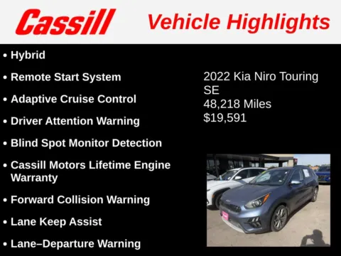 Another view of 2022 Kia Niro Touring for sale in Cedar Rapids, IA at Cassill Motors
