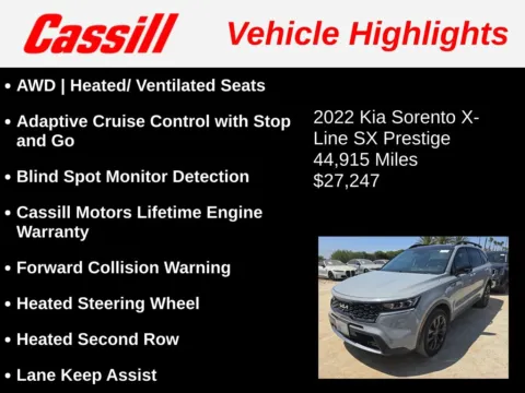 Another view of 2022 Kia Sorento X-Line SX Prestige for sale in Cedar Rapids, IA at Cassill Motors