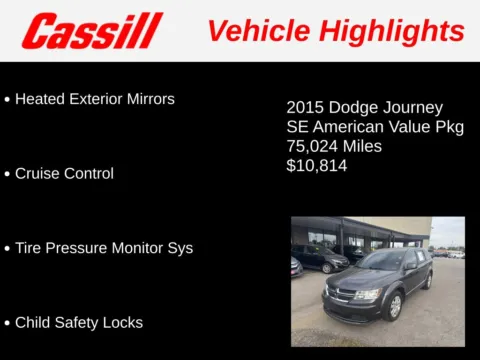 Another view of 2015 Dodge Journey SE for sale in Cedar Rapids, IA at Cassill Motors