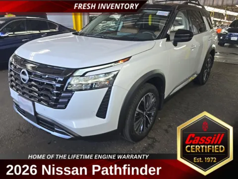 White 2026 Nissan Pathfinder Platinum for sale in Cedar Rapids, IA