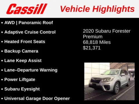 Another view of 2020 Subaru Forester Premium for sale in Cedar Rapids, IA at Cassill Motors
