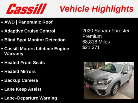 Another view of 2020 Subaru Forester Premium for sale in Cedar Rapids, IA at Cassill Motors