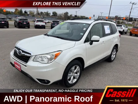 White 2015 Subaru Forester 2.5i Limited for sale in Cedar Rapids, IA