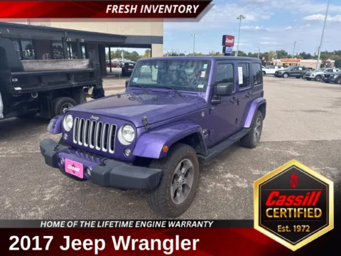 Purple 2017 Jeep Wrangler Unlimited Sahara for sale in Cedar Rapids, IA