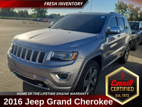 Silver 2016 Jeep Grand Cherokee Overland for sale in Cedar Rapids, IA