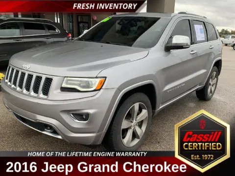 Silver 2016 Jeep Grand Cherokee Overland for sale in Cedar Rapids, IA