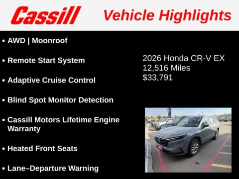 Photos of 2026 Honda CR-V EX for sale in Cedar Rapids, IA at Cassill Motors