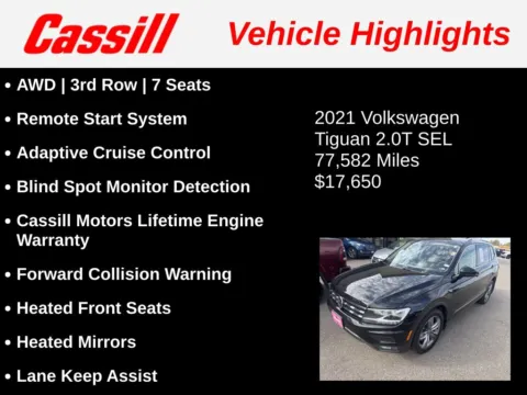Another view of 2021 Volkswagen Tiguan 2.0T SEL for sale in Cedar Rapids, IA at Cassill Motors