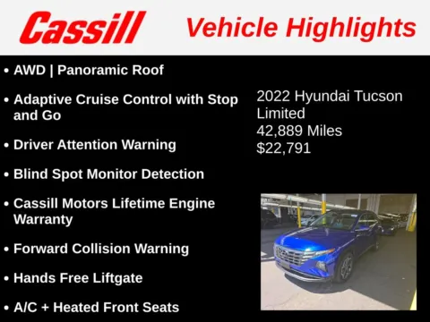 Another view of 2022 Hyundai Tucson Limited for sale in Cedar Rapids, IA at Cassill Motors
