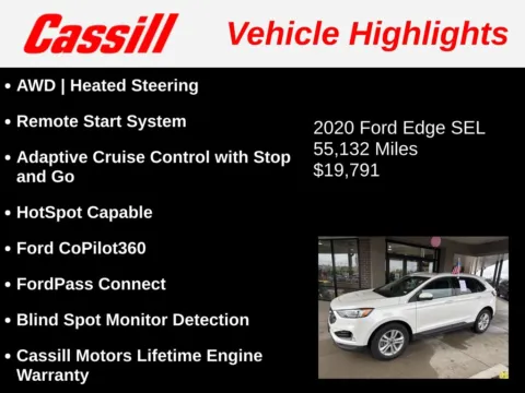 Another view of 2020 Ford Edge SEL for sale in Cedar Rapids, IA at Cassill Motors