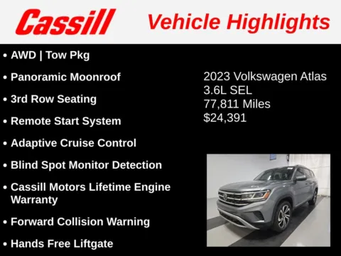 Another view of 2023 Volkswagen Atlas SEL for sale in Cedar Rapids, IA at Cassill Motors