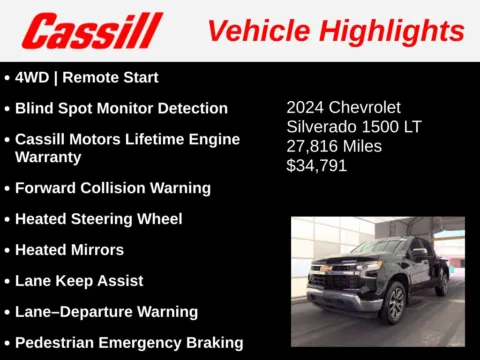 Another view of 2024 Chevrolet Silverado 1500 LT for sale in Cedar Rapids, IA at Cassill Motors