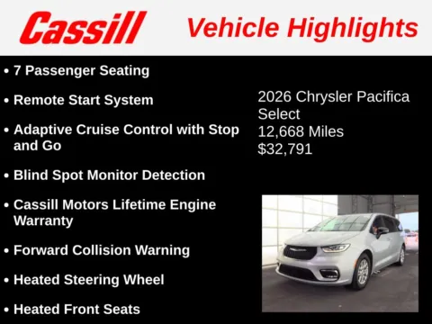 Another view of 2026 Chrysler Pacifica Select for sale in Cedar Rapids, IA at Cassill Motors