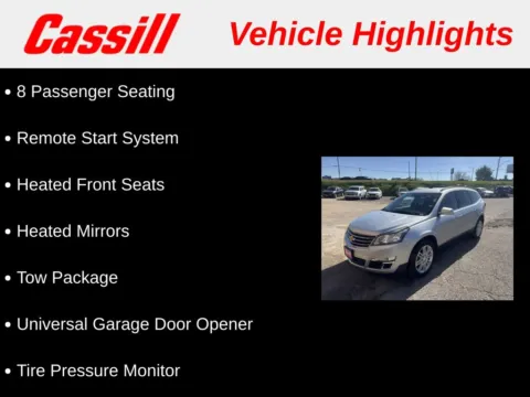 Another view of 2015 Chevrolet Traverse LT for sale in Cedar Rapids, IA at Cassill Motors