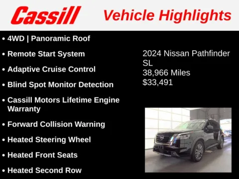 Another view of 2024 Nissan Pathfinder SL for sale in Cedar Rapids, IA at Cassill Motors