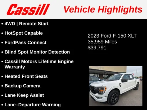 Another view of 2023 Ford F-150 XLT for sale in Cedar Rapids, IA at Cassill Motors