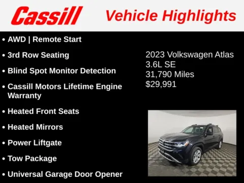 Another view of 2023 Volkswagen Atlas 3.6L V6 SE w/Technology for sale in Cedar Rapids, IA at Cassill Motors