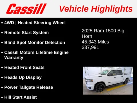 Another view of 2025 Ram 1500 Big Horn/Lone Star for sale in Cedar Rapids, IA at Cassill Motors