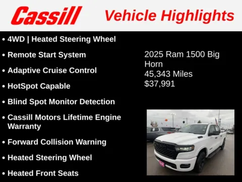 Another view of 2025 Ram 1500 Big Horn/Lone Star for sale in Cedar Rapids, IA at Cassill Motors
