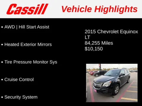 Another view of 2015 Chevrolet Equinox LT for sale in Cedar Rapids, IA at Cassill Motors