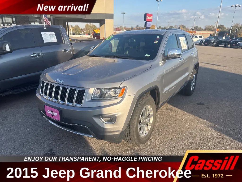 Silver 2015 Jeep Grand Cherokee Limited for sale in Cedar Rapids, IA