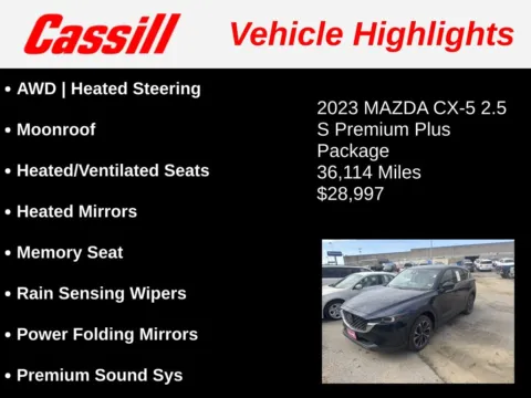 Another view of 2023 Mazda CX-5 2.5 S Premium Plus Package for sale in Cedar Rapids, IA at Cassill Motors