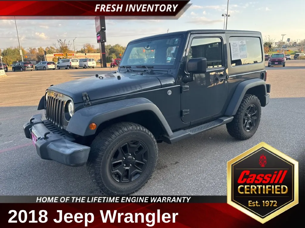 Gray 2018 Jeep Wrangler JK Willys Wheeler for sale in Cedar Rapids, IA