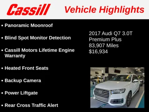 Another view of 2017 Audi Q7 3.0T Premium Plus for sale in Cedar Rapids, IA at Cassill Motors