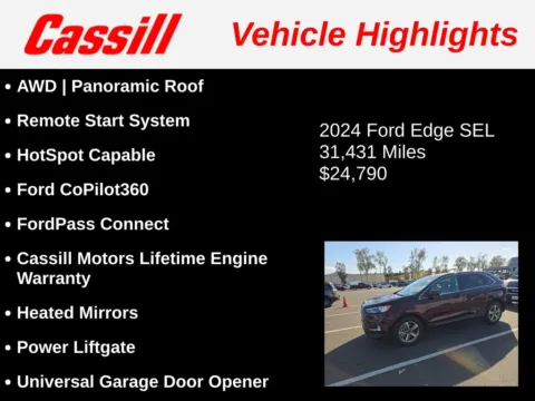 Another view of 2024 Ford Edge SEL for sale in Cedar Rapids, IA at Cassill Motors