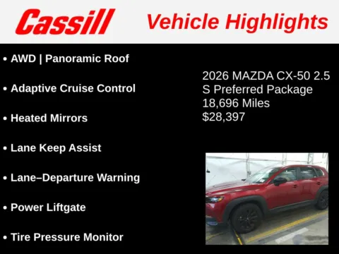 Another view of 2026 Mazda CX-50 2.5 S Preferred for sale in Cedar Rapids, IA at Cassill Motors