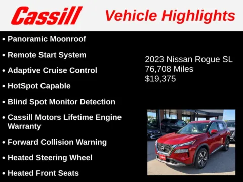 Another view of 2023 Nissan Rogue SL for sale in Cedar Rapids, IA at Cassill Motors
