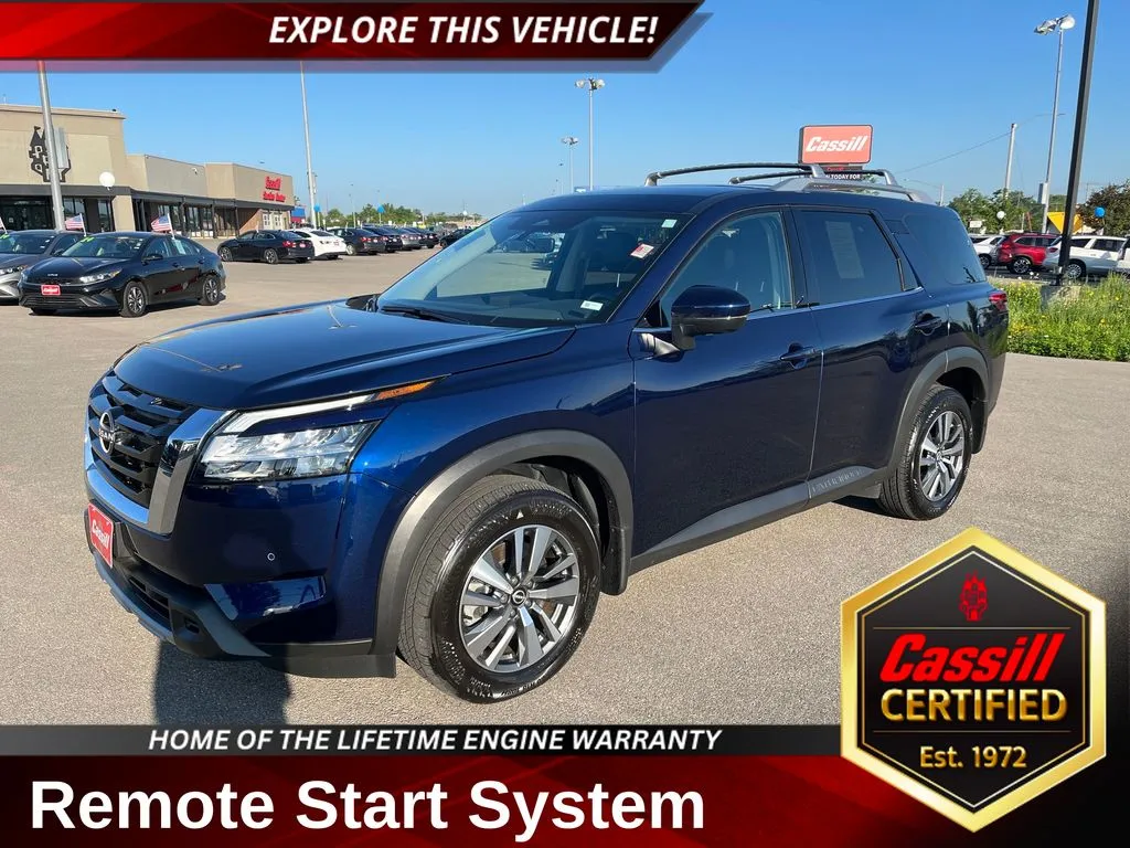 Blue 2024 Nissan Pathfinder SL for sale in Cedar Rapids, IA