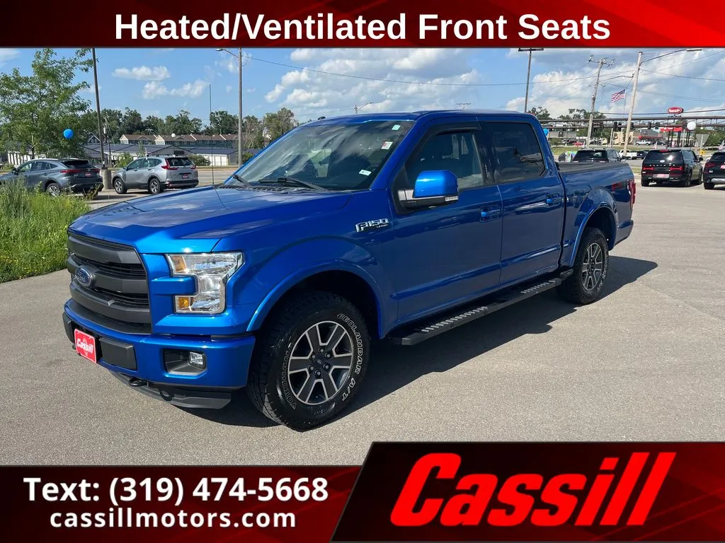 Blue 2015 Ford F-150 Lariat for sale in Cedar Rapids, IA