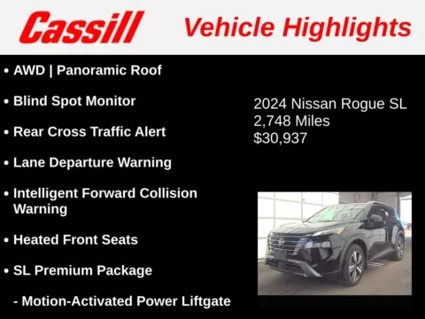 Another view of 2024 Nissan Rogue SL for sale in Cedar Rapids, IA at Cassill Motors