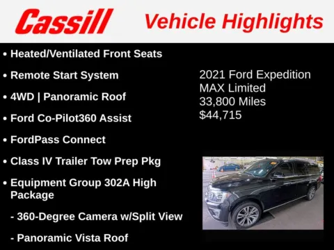 Another view of 2021 Ford Expedition Max Limited for sale in Cedar Rapids, IA at Cassill Motors