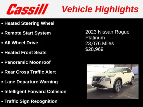 Another view of 2023 Nissan Rogue Platinum for sale in Cedar Rapids, IA at Cassill Motors