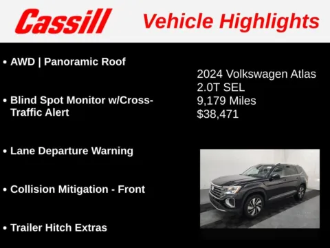 Another view of 2024 Volkswagen Atlas 2.0T SEL for sale in Cedar Rapids, IA at Cassill Motors