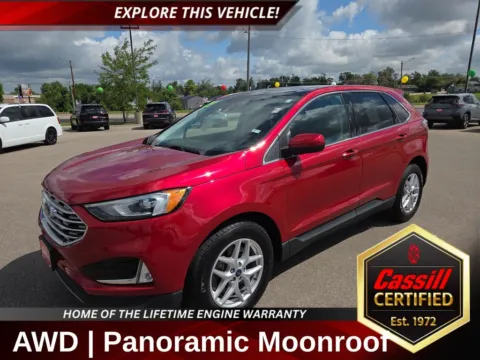 Red 2021 Ford Edge SEL for sale in Cedar Rapids, IA