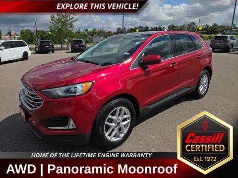 Red 2021 Ford Edge SEL for sale in Cedar Rapids, IA