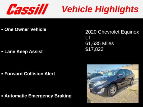 Another view of 2020 Chevrolet Equinox LT for sale in Cedar Rapids, IA at Cassill Motors