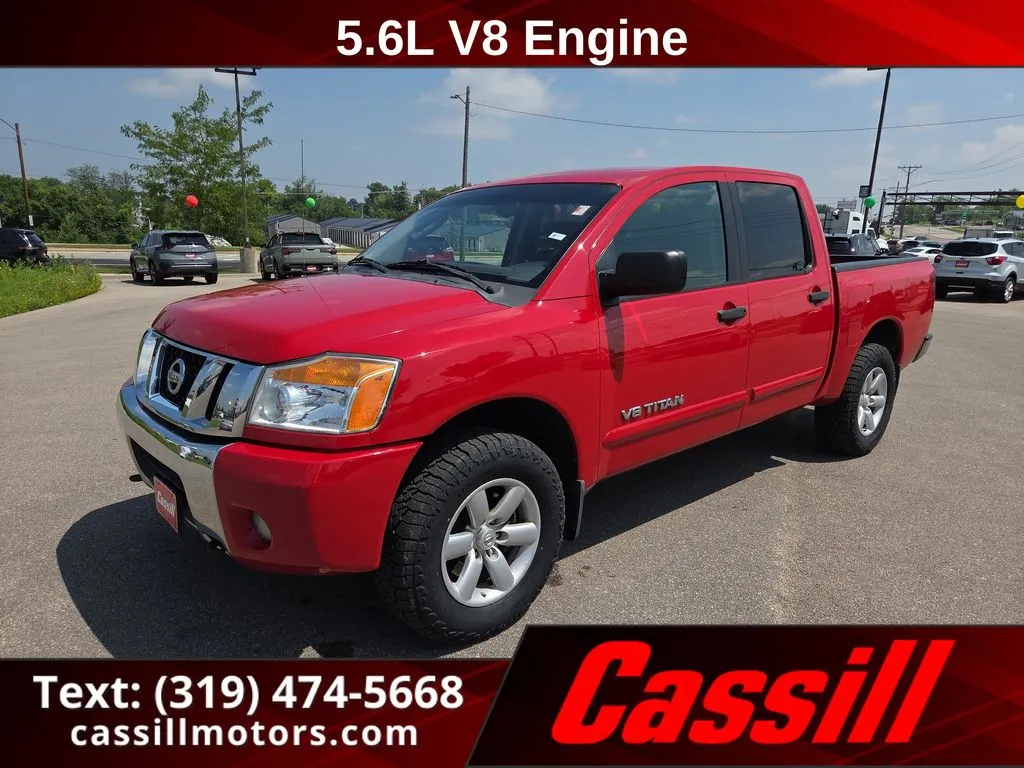 Red 2011 Nissan Titan SV for sale in Cedar Rapids, IA