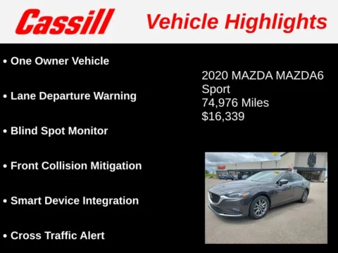 Another view of 2020 Mazda Mazda6 Sport for sale in Cedar Rapids, IA at Cassill Motors