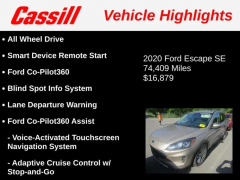 Another view of 2020 Ford Escape SE for sale in Cedar Rapids, IA at Cassill Motors