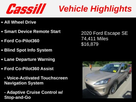 Another view of 2020 Ford Escape SE for sale in Cedar Rapids, IA at Cassill Motors