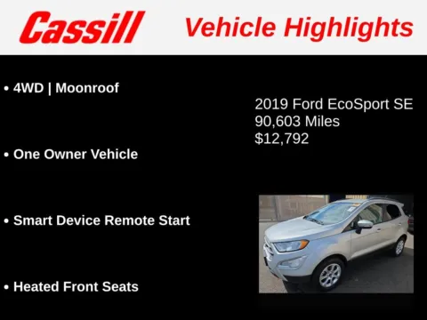 Another view of 2019 Ford EcoSport SE for sale in Cedar Rapids, IA at Cassill Motors