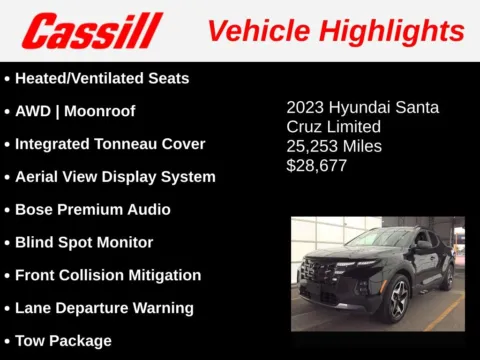 Another view of 2023 Hyundai Santa Cruz Limited for sale in Cedar Rapids, IA at Cassill Motors