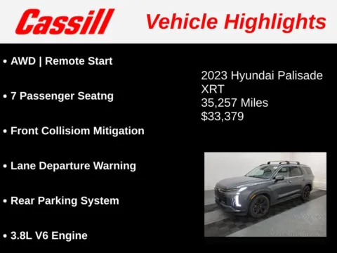 Another view of 2023 Hyundai Palisade XRT for sale in Cedar Rapids, IA at Cassill Motors